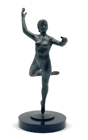 Ballet Attitude Bronze Sculpture 1969 10 in Sculpture - Joe Brown