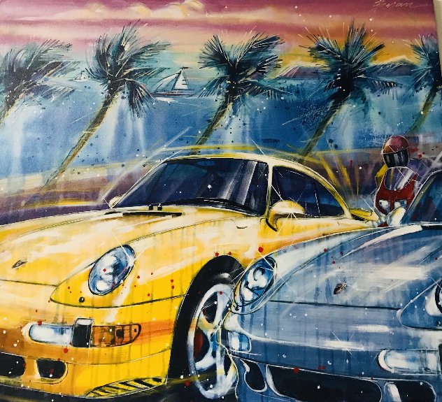 Untitled Car Painting 1998 38x48 Huge Original Painting by Michael Bryan