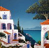 Scylla and Charybdis 1990 26x26 - Greece Original Painting by Jim Buckels - 0