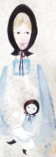 Untitled Watercolor 12x9 Watercolor - Pat Buckley Moss Untitled Watercolor 12x9 Watercolor - Pat Buckley Moss