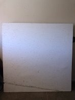Permelba White on Blue 1975 60x60 Super Huge Original Painting by David Budd - 1 Permelba White on Blue 1975 60x60 Super Huge Original Painting by David Budd - 1