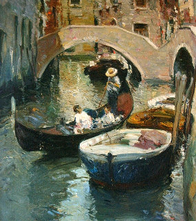 Venecia 1992 25x32 Original Painting - Giner Bueno Venecia 1992 25x32 Original Painting - Giner Bueno