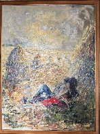 Untitled Painting  Early Early1960 40x32  Huge Early Original Painting by Guy Buffet - 2