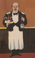 Epicurean Suite of 4, and an Original Drawing 'Soup and Cucaracha' 1996 21x18 w Remarque Limited Edition Print by Guy Buffet - 4 Epicurean Suite of 4, and an Original Drawing 'Soup and Cucaracha' 1996 21x18 w Remarque Limited Edition Print by Guy Buffet - 4