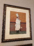 Epicurean Suite of 4, and an Original Drawing 'Soup and Cucaracha' 1996 21x18 w Remarque Limited Edition Print by Guy Buffet - 7 Epicurean Suite of 4, and an Original Drawing 'Soup and Cucaracha' 1996 21x18 w Remarque Limited Edition Print by Guy Buffet - 7