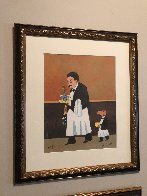 Epicurean Suite of 4, and an Original Drawing 'Soup and Cucaracha' 1996 21x18 w Remarque Limited Edition Print by Guy Buffet - 9 Epicurean Suite of 4, and an Original Drawing 'Soup and Cucaracha' 1996 21x18 w Remarque Limited Edition Print by Guy Buffet - 9