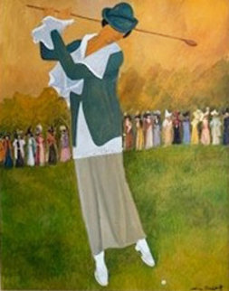 Deauville Lady's Open 1992 48x41 Super Huge Original Painting - Guy Buffet Deauville Lady's Open 1992 48x41 Super Huge Original Painting - Guy Buffet
