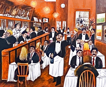 Washington Square Bar and Grill Limited Edition Print - Guy Buffet Washington Square Bar and Grill Limited Edition Print - Guy Buffet