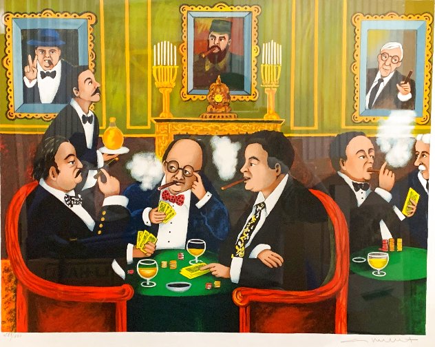 Poker Night At the Club Limited Edition Print by Guy Buffet