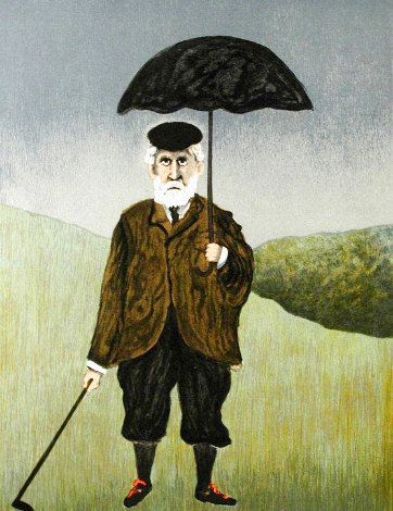 Rainy Day in Scotland 1994 - Golf Limited Edition Print - Guy Buffet