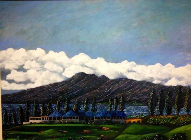 Kapalua Bar and Grill, 18th Fairway 1985 34x42 Original Painting by Guy Buffet