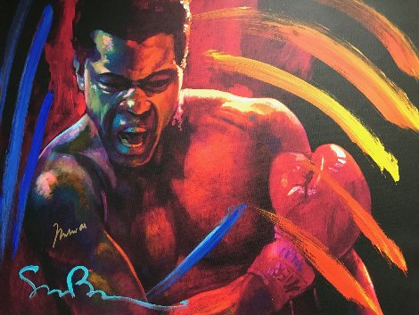 Get Up And Fight XIII 39x48 - Muhammed Ali Original Painting - Simon Bull