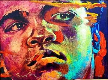 Muhammad Ali -  Reflection  2008 31x40 HS by Ali Original Painting - Simon Bull