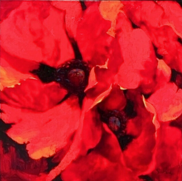 Crimson 2006 - 32x32 Original Painting by Simon Bull