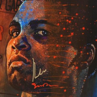 Fight Night - Muhammad Ali 33x33 Original Painting - Simon Bull Fight Night - Muhammad Ali 33x33 Original Painting - Simon Bull