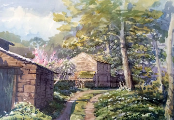 Arncliff Watercolor 1985 56x75 Super Huge Watercolor - Simon Bull Arncliff Watercolor 1985 56x75 Super Huge Watercolor - Simon Bull