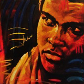 Shadow Boxer XII 2008 30x30 (Ali) Original Painting - Simon Bull