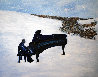 Oscar Peterson - The True North Strong And Free 31x29 Original Painting by Jane Bunnett - 0