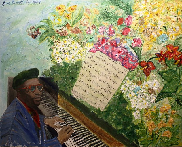 Thelonious Monk 29x31 Original Painting by Jane Bunnett