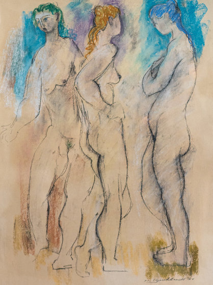 Untitled Drawing 30x24 Works on Paper (not prints) by Hans Burkhardt Untitled Drawing 30x24 Works on Paper (not prints) by Hans Burkhardt
