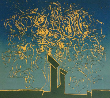 Untitled Lithograph 1977 Limited Edition Print - Hans Burkhardt Untitled Lithograph 1977 Limited Edition Print - Hans Burkhardt