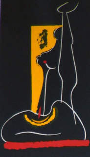 4 Untitled Linoleum Cuts 1975 Limited Edition Print - Hans Burkhardt 4 Untitled Linoleum Cuts 1975 Limited Edition Print - Hans Burkhardt