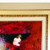 Le Chapeau Rose 46x36 - Huge Original Painting by Richard Burlet - 3