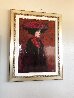 Le Chapeau Rose 46x36 - Huge Original Painting by Richard Burlet - 2