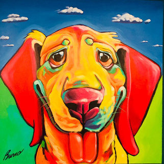 Topper 1999 36x36 Original Painting - Ron Burns Topper 1999 36x36 Original Painting - Ron Burns