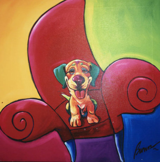 Red Gumby Chair Limited Edition Print by Ron Burns