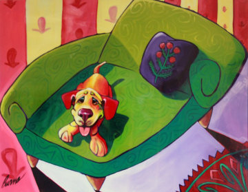 Lady Rose 1999 36x48 Original Painting - Ron Burns Lady Rose 1999 36x48 Original Painting - Ron Burns