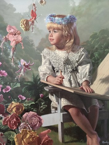 Naming of the Flowers Embellished 1997 Limited Edition Print - Bob Byerley