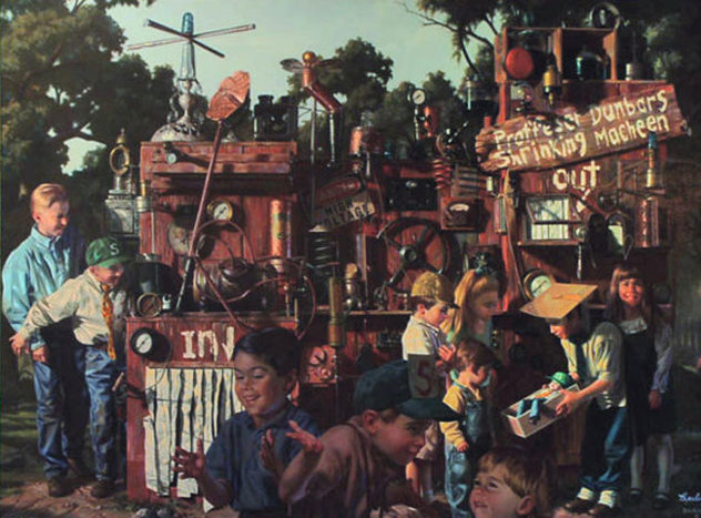Incredible Shrinking Machine Embellished 1997 Limited Edition Print by Bob Byerley