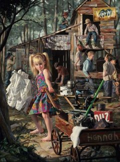 Clubhouse 1997 Embellished Limited Edition Print - Bob Byerley Clubhouse 1997 Embellished Limited Edition Print - Bob Byerley