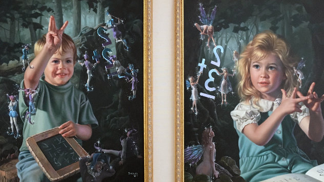 From One to Ten, Suite of 2 Paintings 1996 48x32 Huge Original Painting by Bob Byerley