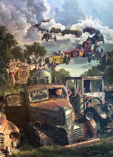 Checkered Flag Embellished Limited Edition Print - Bob Byerley Checkered Flag Embellished Limited Edition Print - Bob Byerley