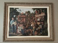 Incredible Shrinking Machine 1997 48x60 Super Huge Original Painting by Bob Byerley - 1 Incredible Shrinking Machine 1997 48x60 Super Huge Original Painting by Bob Byerley - 1