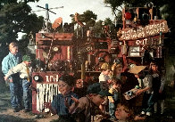 Incredible Shrinking Machine 1997 48x60 Super Huge Original Painting by Bob Byerley - 0 Incredible Shrinking Machine 1997 48x60 Super Huge Original Painting by Bob Byerley - 0