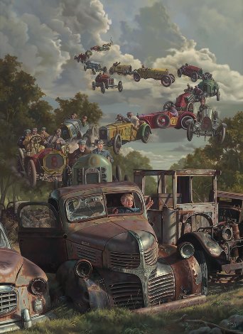 Checkered Flag Embellished Limited Edition Print - Bob Byerley