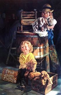 Free Clean Puppies 1994 Limited Edition Print - Bob Byerley