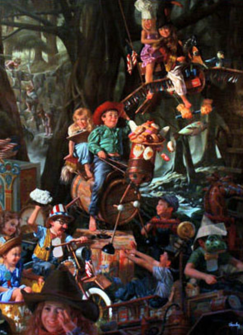 Laughing Place Embellished 1996 Limited Edition Print by Bob Byerley Laughing Place Embellished 1996 Limited Edition Print by Bob Byerley