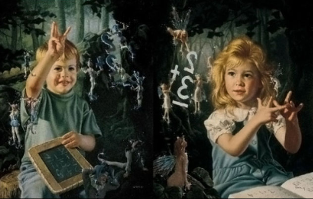 From One to Ten, Set of 2 Prints Embellished Limited Edition Print by Bob Byerley