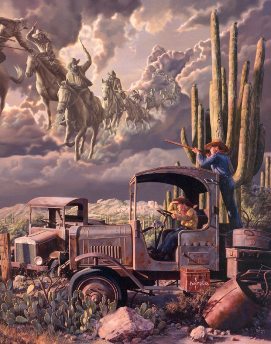 Heroes And Villains Embellished 2002 Limited Edition Print by Bob Byerley Heroes And Villains Embellished 2002 Limited Edition Print by Bob Byerley