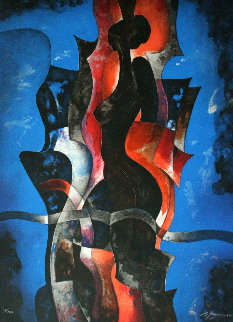 La Mujer En Azul 1980 Limited Edition Print - Byron Galvez La Mujer En Azul 1980 Limited Edition Print - Byron Galvez