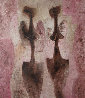 Untitled Couple 1981 Original Painting by Byron Galvez - 0