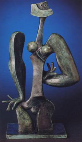 Thinker Bronze Sculpture 1996 Sculpture - Byron Galvez