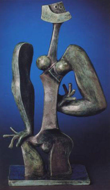 Thinker Bronze Sculpture 1996 Sculpture by Byron Galvez