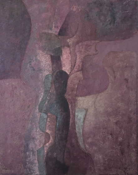 Untitled Figure 1980 29x35 Original Painting by Byron Galvez Untitled Figure 1980 29x35 Original Painting by Byron Galvez