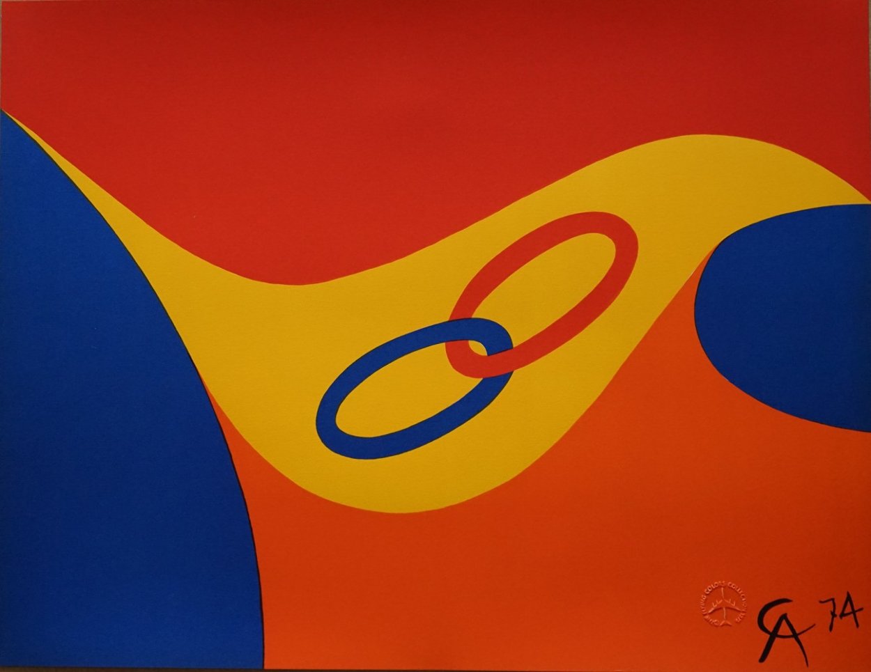 Friendship Rings (Braniff Airlines) 1974 Limited Edition Print by Alexander Calder Friendship Rings (Braniff Airlines) 1974 Limited Edition Print by Alexander Calder