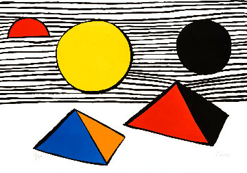 Pyramids And Sun Limited Edition Print - Alexander Calder Pyramids And Sun Limited Edition Print - Alexander Calder